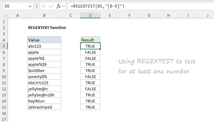 REGEXTEST Function