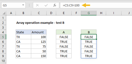 Array operation example test b