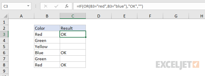 Formula criteria - testing with IF function