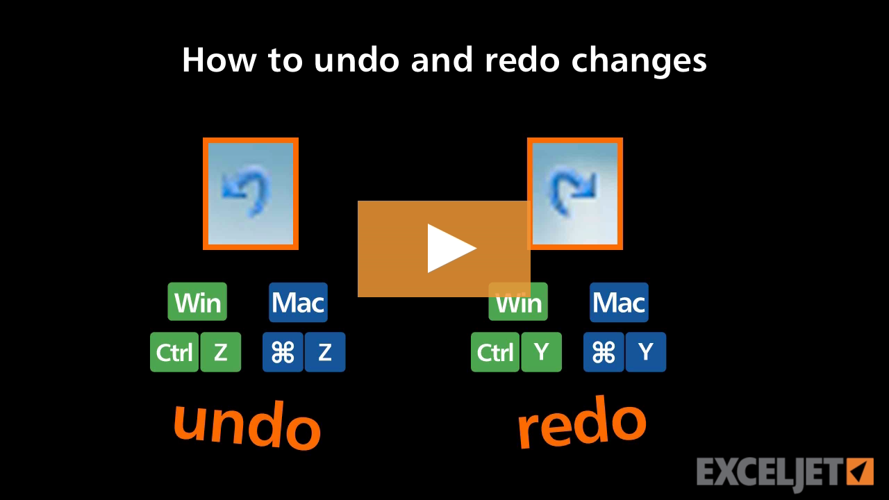 Video thumbnail for How to undo and redo changes in Excel