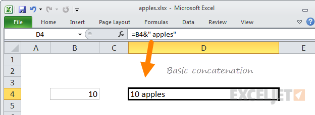Basic concatenation example
