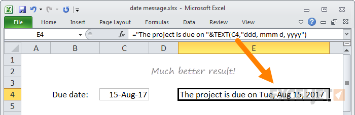 Concatenation with formatted date