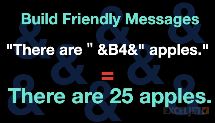 Build friendly messages with concatenation