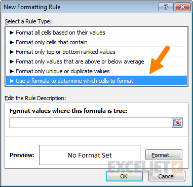 Select the formula option