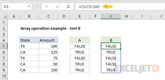 Array operation example test b