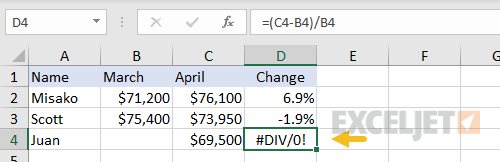 Formula result can be an error