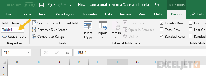 Rename a table anytime