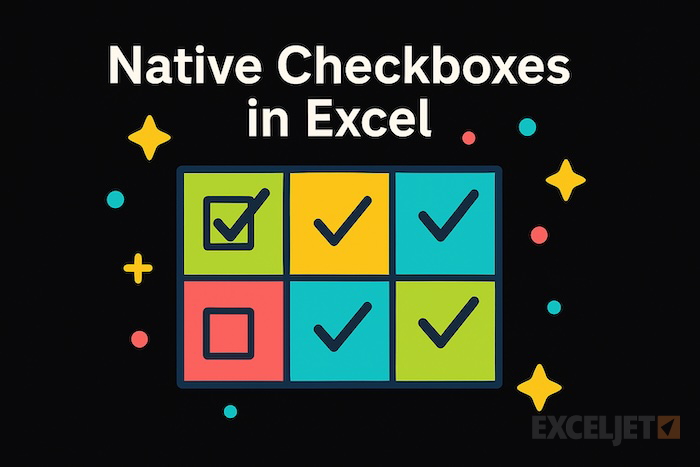 Native checkboxes in Excel
