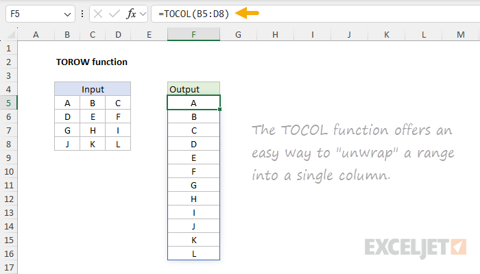 TOCOL function example
