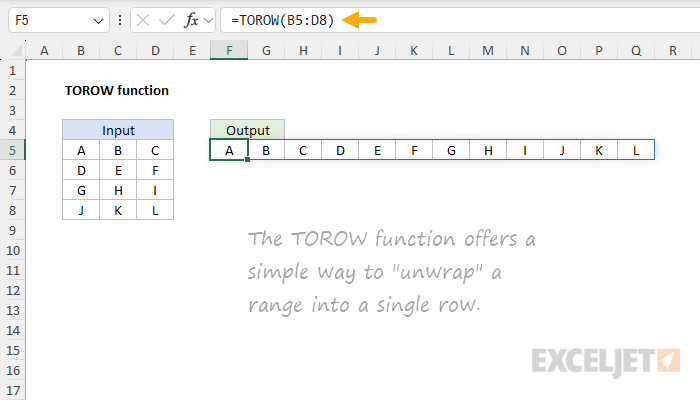ROW function example