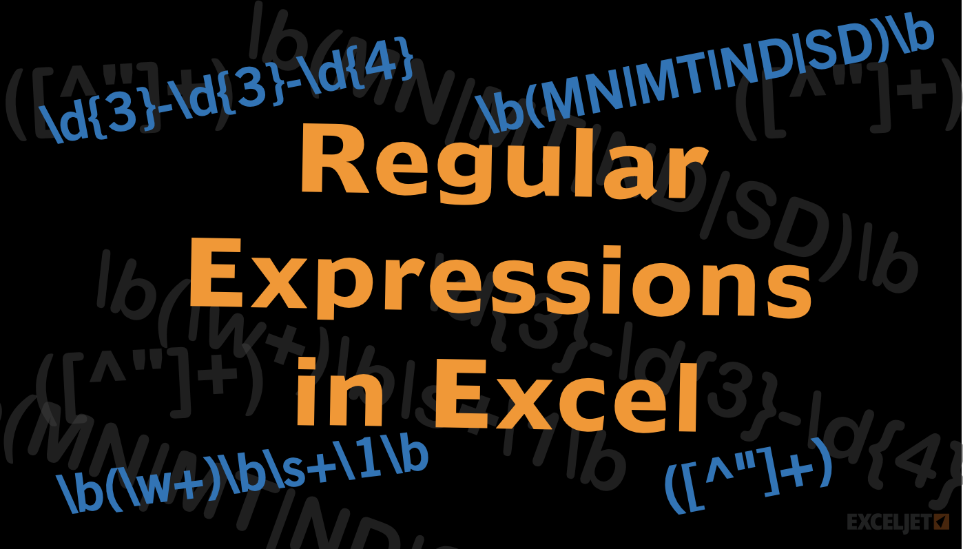 Regular Expressions in Excel
