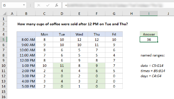 Formula challenge - 2D lookup and sum