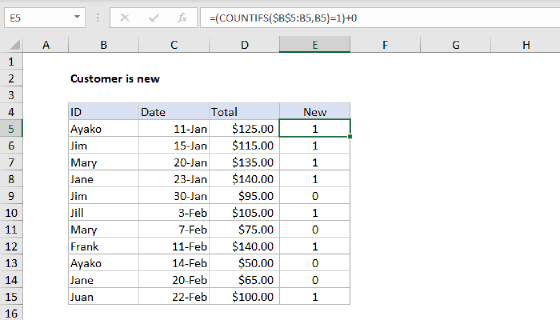 Excel Customer is new