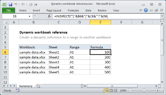 Excel Dynamic workbook reference