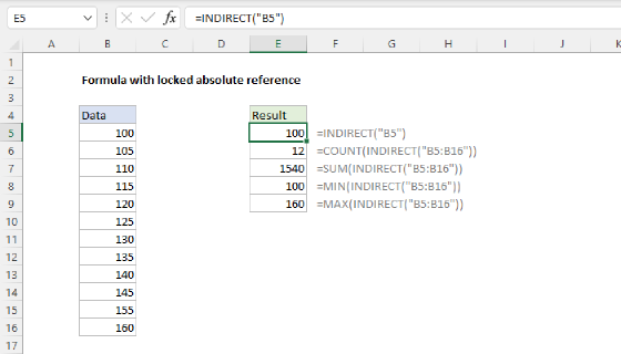 Excel Formula with locked absolute reference