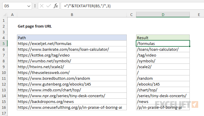 Get page from URL