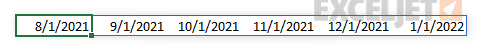 Getting date row only with the INDEX function