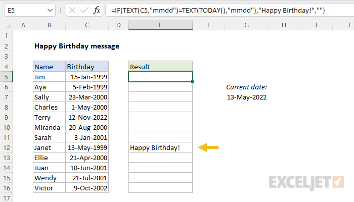Happy birthday message