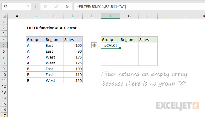 How to fix the #CALC! error
