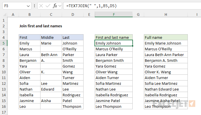 Join first and last name