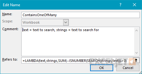 LAMBDA version defined in Name Manager