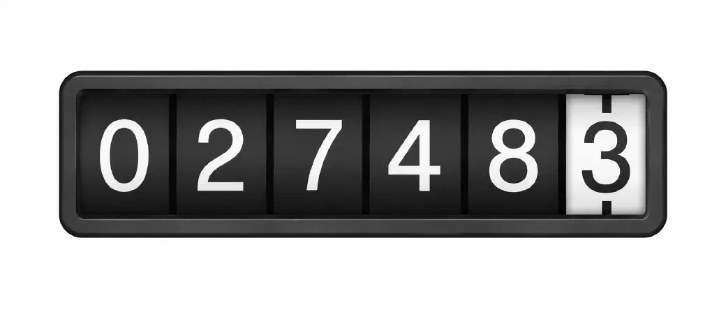 A car odometer, the model for counting through every code