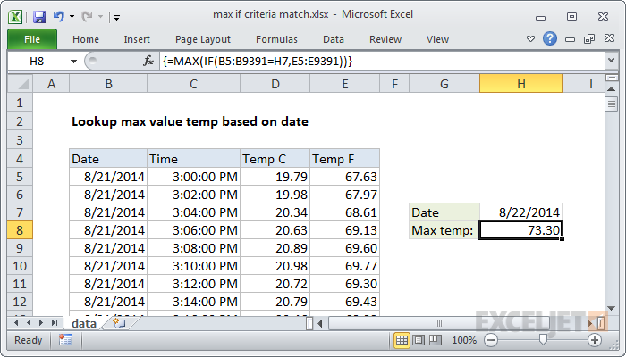 Max if criteria match