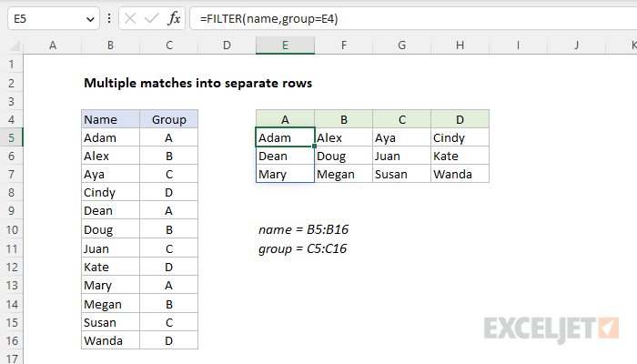 Multiple matches into separate rows