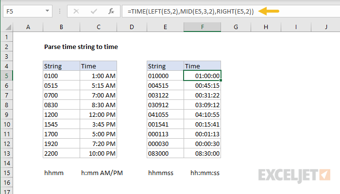 Parse time string to time