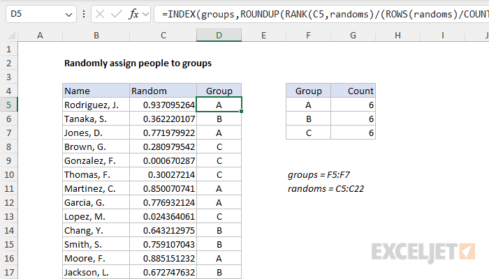 Randomly assign people to groups