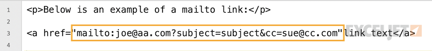 Example mailto link