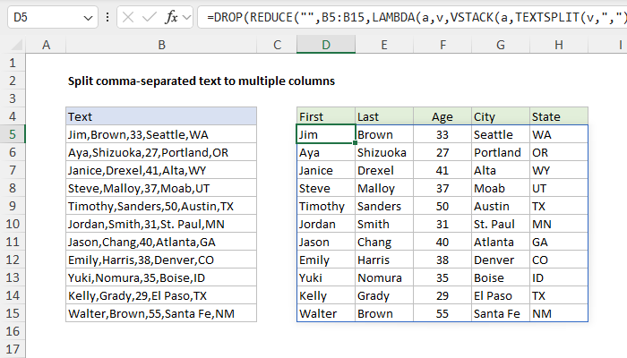 Split comma-separated values to multiple columns