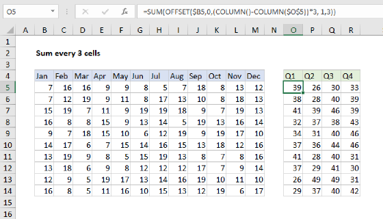 Excel Sum every 3 cells