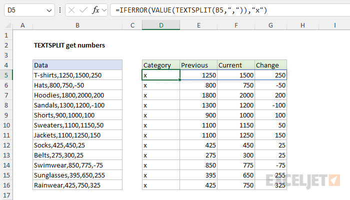 Adding IFERROR to VALUE and TEXTSPLIT