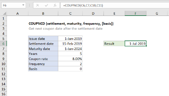 Excel COUPNCD Function
