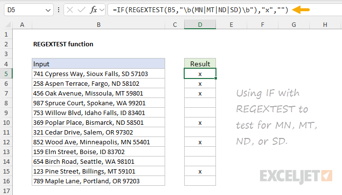 IF function example - IF with regular expressions (regex)