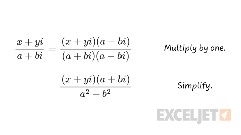 Complex division using the conjugate.