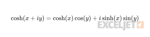 The definition of the complex hyperbolic cosine function.