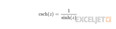 Reciprocal definition of the complex hyperbolic cosecant function.