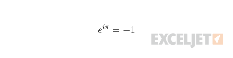 Euler's formula with π radians.