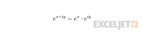 Expand complex exponential with additive property.