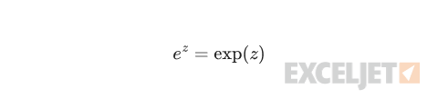Complex exponential function notation.
