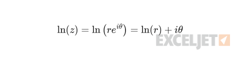 The definition of the complex logarithm polar form.