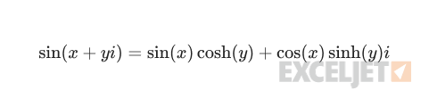 Definition of sine for a complex number.