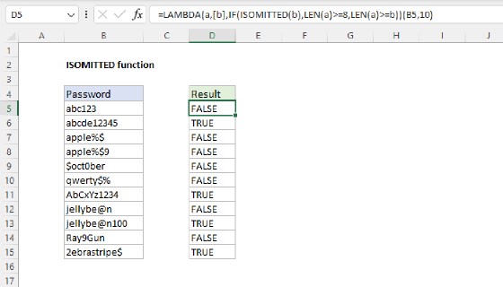 Excel ISOMITTED Function