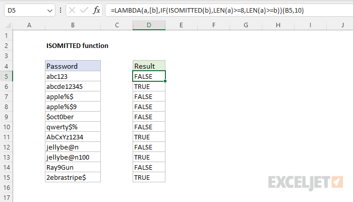Excel ISOMITTED Function