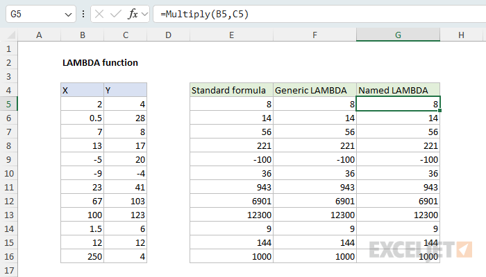 Excel LAMBDA Function