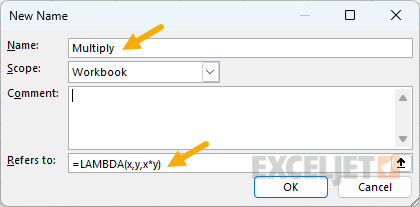 Name and define LAMBDA in name manager
