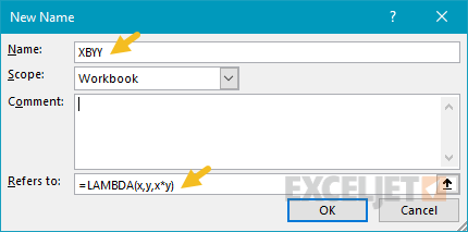 Name and define LAMBDA in name manager
