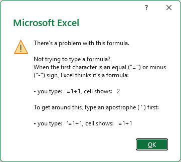 LET error - there's a problem with this formula